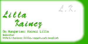 lilla kaincz business card